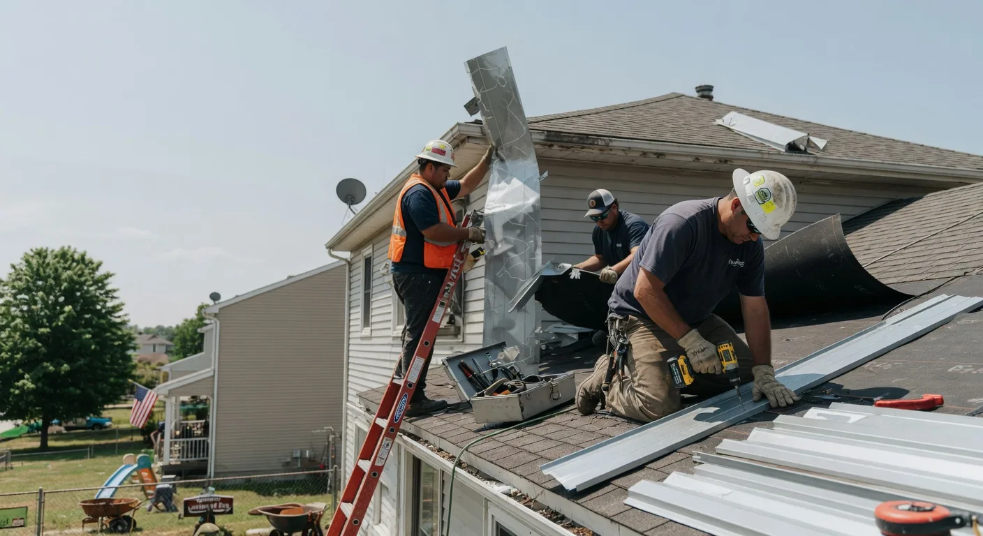 Storm Damage Metal Roof Repair in Jarales, NM